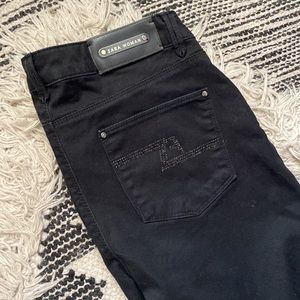 Zara Woman - black denim with black rhinestones